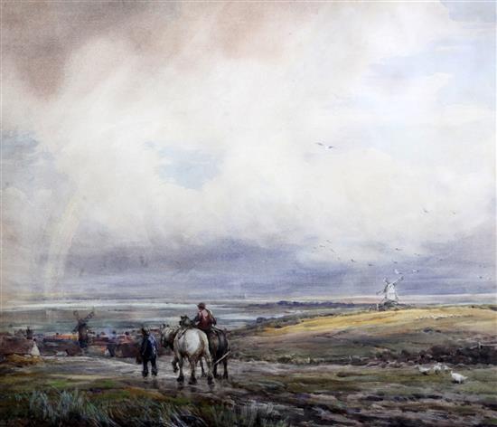 Claude Hayes (1852-1922) The Rainbow, 19.5 x 23.5in.